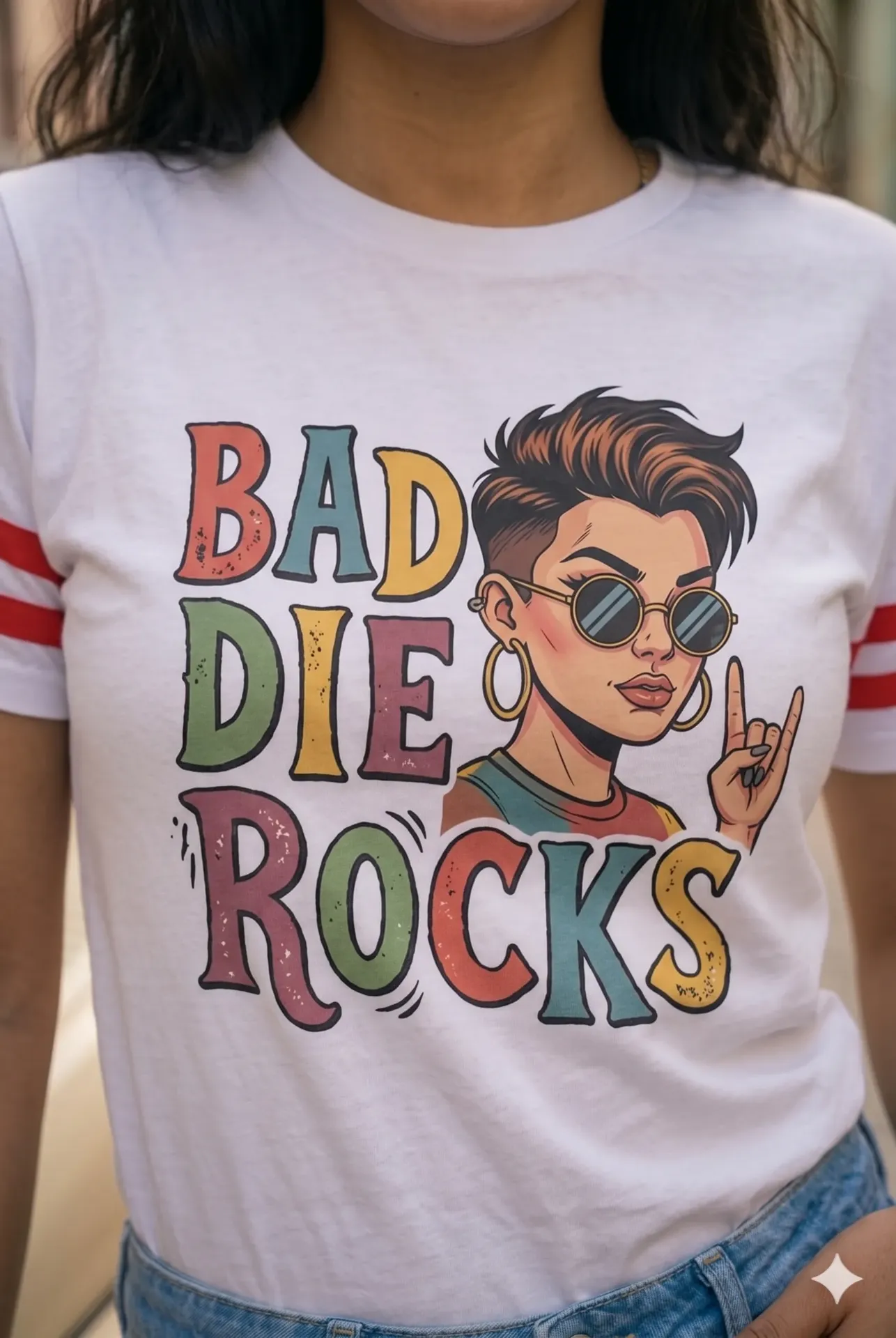 'BADDIE ROCKS' TEE -